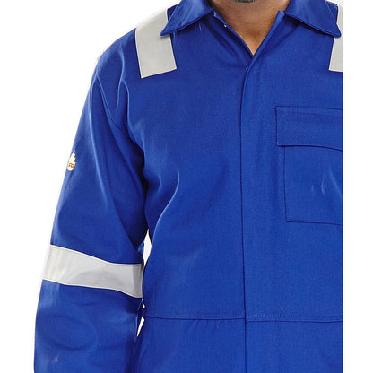 Beeswift Fire Retardant Nordic Design Boilersuit, Royal Blue, 42 Inch Chest Easy2Order : CFRBSNDR42