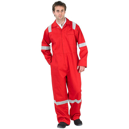 Beeswift Fire Retardant Nordic Design Boilersuit, Red, 60 Inch Chest Easy2Order : CFRBSNDRE60
