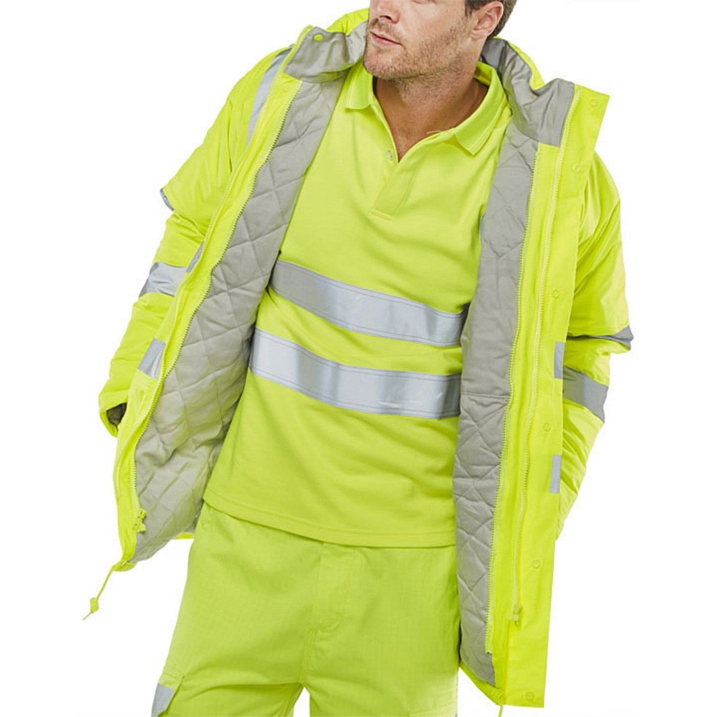 Beeswift Fire Retardant Anti-Static Padded Jacket, Saturn Yellow, Medium Easy2Order : CFRLR3456SYM