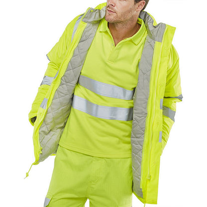 Beeswift Fire Retardant Anti-Static Padded Jacket, Saturn Yellow, 3XL Easy2Order : CFRLR3456SYXXXL