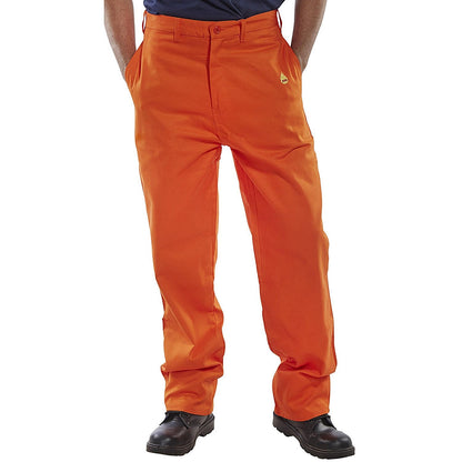 Beeswift Fire Retardant Trousers, Orange, 42 Easy2Order : CFRTOR42