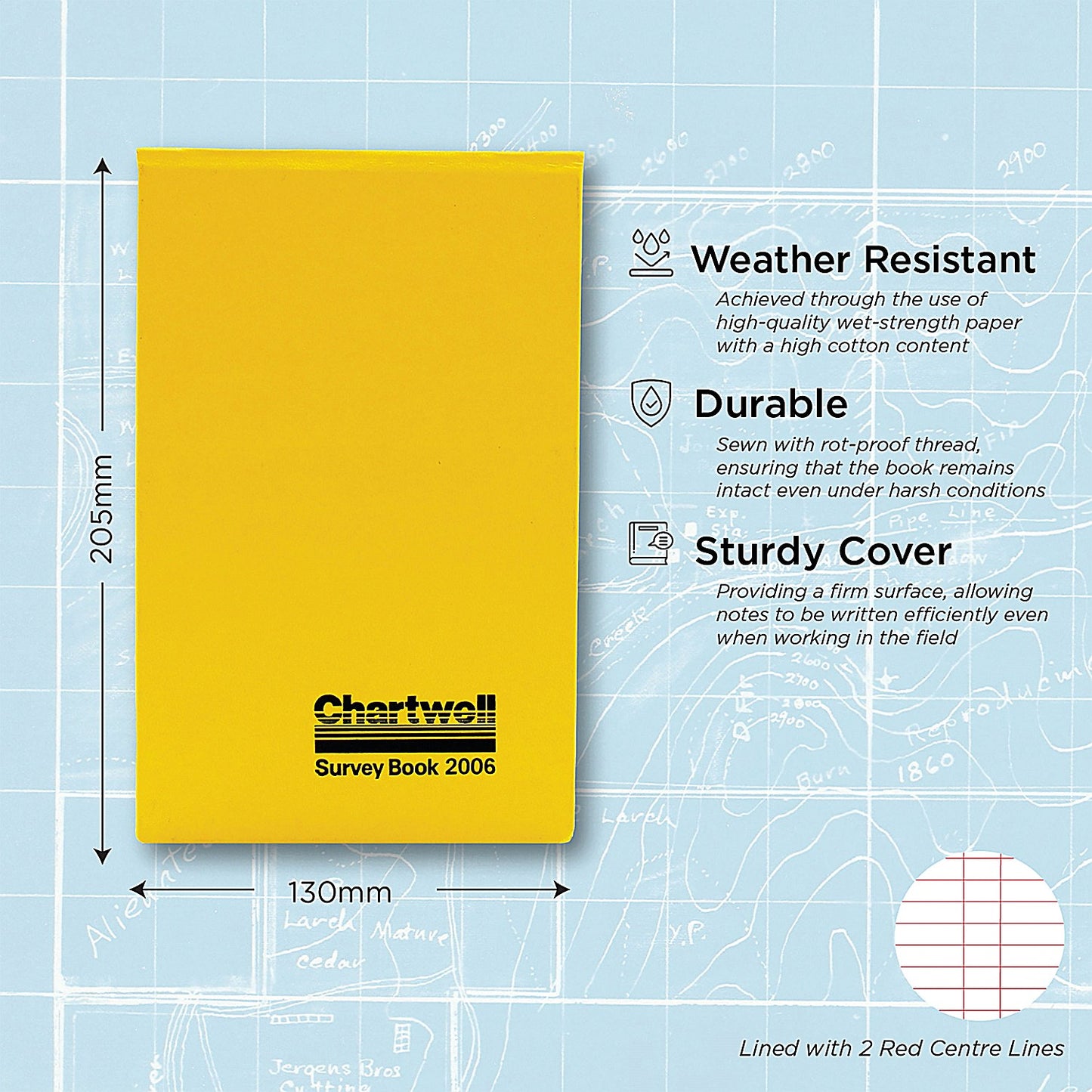 Chartwell Plain Weather Resistant Field Book 130x205mm 2006