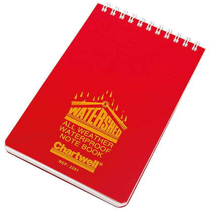 Chartwell Ruled Watershed Waterproof Book 101x156mm Red 2291