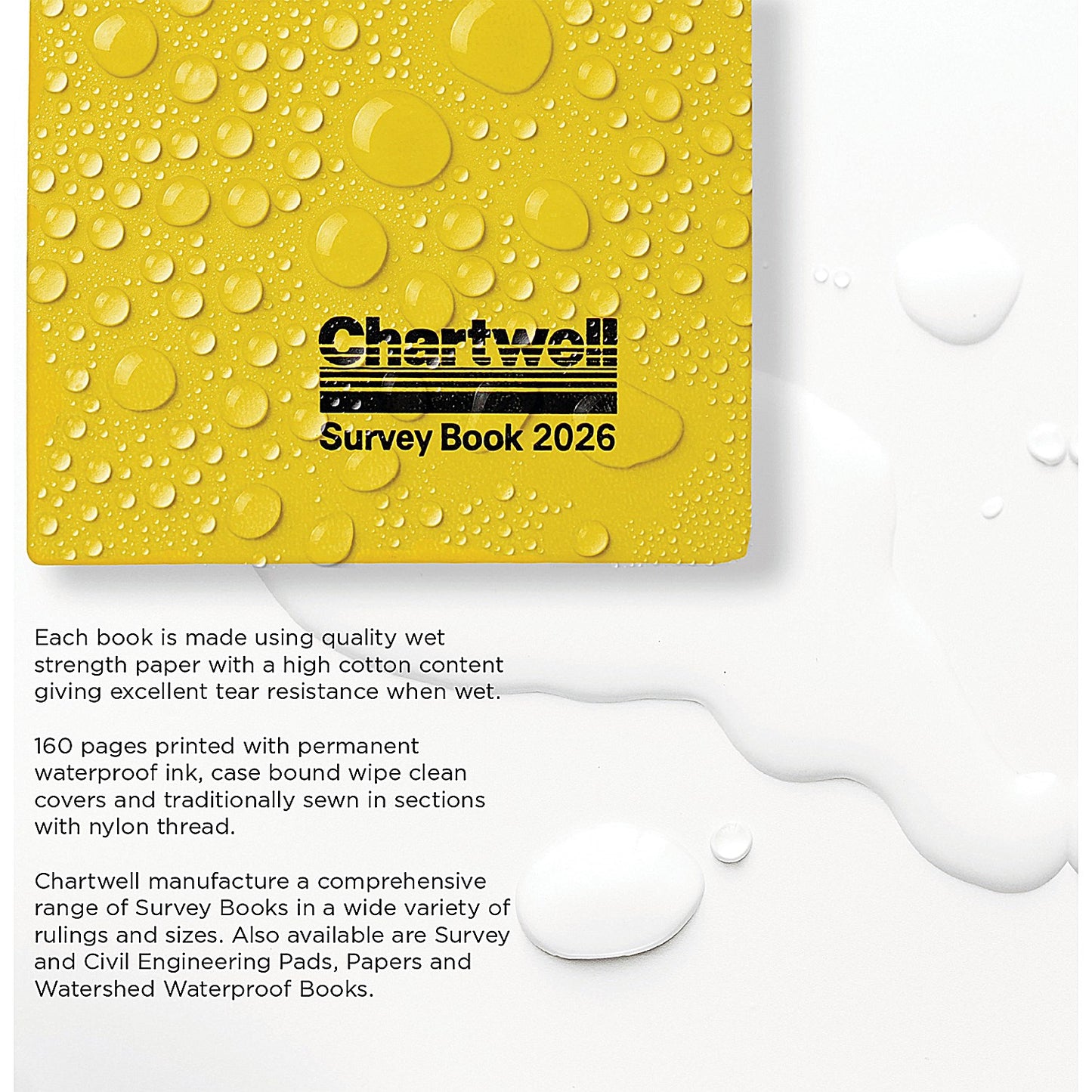 Chartwell Field Survey Book, 130x205mm, Weather Resistant, 160 Pages