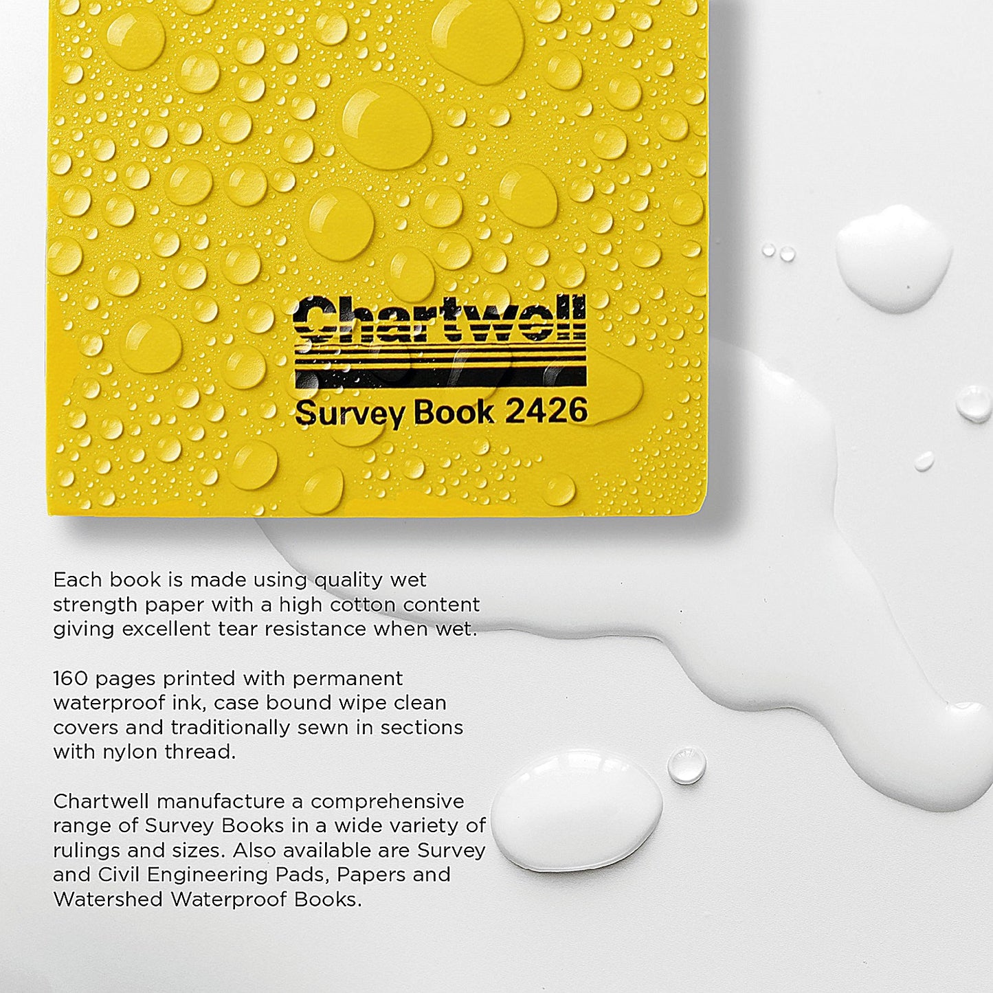 Chartwell Collimation Survey Book, 192x120mm, Weather Resistant, 160 Pages