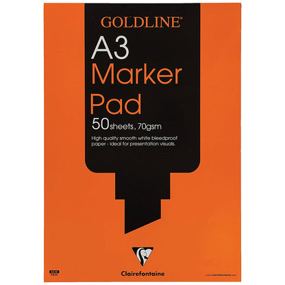 Goldline Marker Pad, A3, Bleedproof, 70gsm, 50 Sheets
