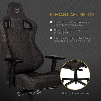 Noblechairs Epic TX Gaming Chair, Fabric, Grey