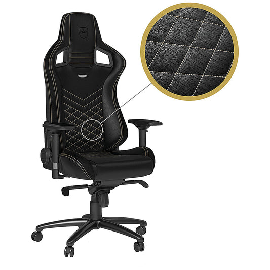 Noblechairs Epic Gaming Chair, Faux Leather, Black & Gold