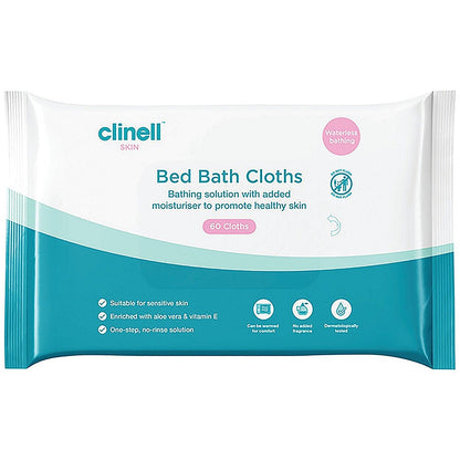 Clinell Bed Bath Wipes (Pack of 60) CBC60