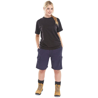 Beeswift Cargo Pocket Shorts, Navy Blue, 30