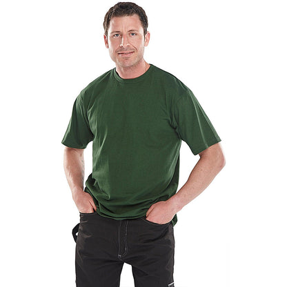 Beeswift Heavy Weight T-Shirt, Bottle Green, XL
