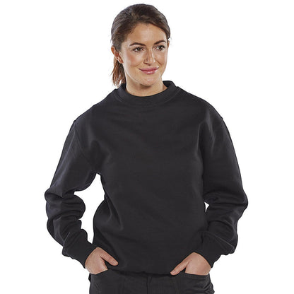 Beeswift Polycotton Sweatshirt, Black, 2XL Easy2Order : CLPCSBLXXL