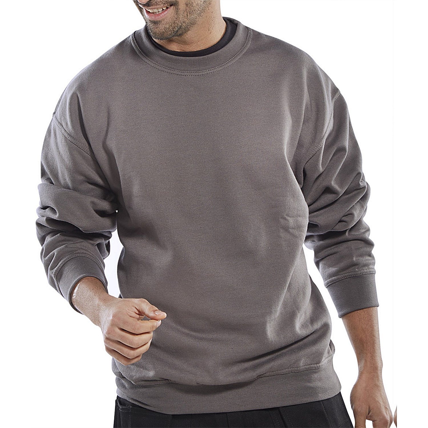Beeswift Polycotton Sweatshirt, Grey, Small Easy2Order : CLPCSGYS