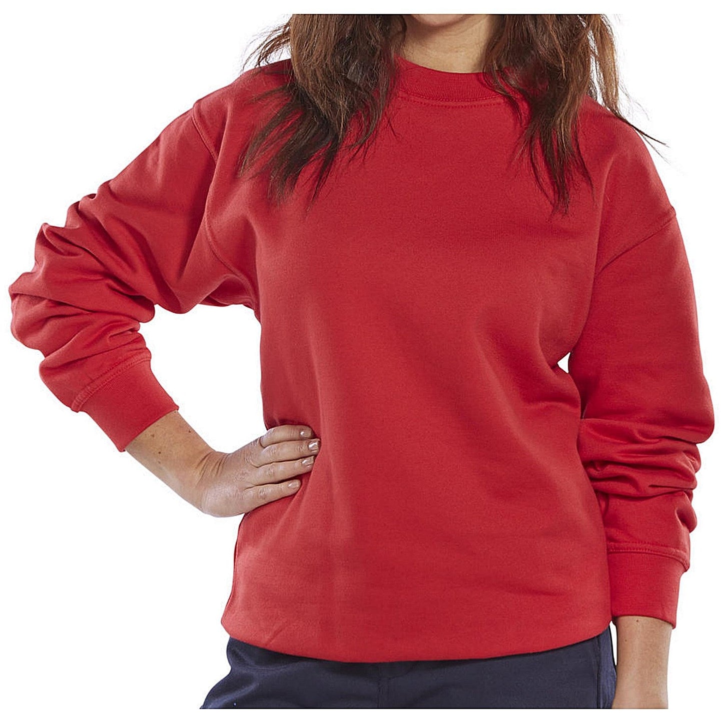 Beeswift Polycotton Sweatshirt, Red, Small Easy2Order : CLPCSRES