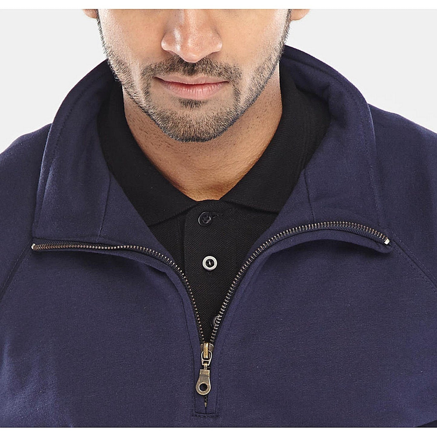 Beeswift Quarter Zip Sweatshirt, Navy Blue, Small