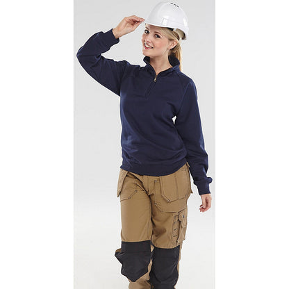 Beeswift Quarter Zip Sweatshirt, Navy Blue, Small Easy2Order : CLQZSSNS