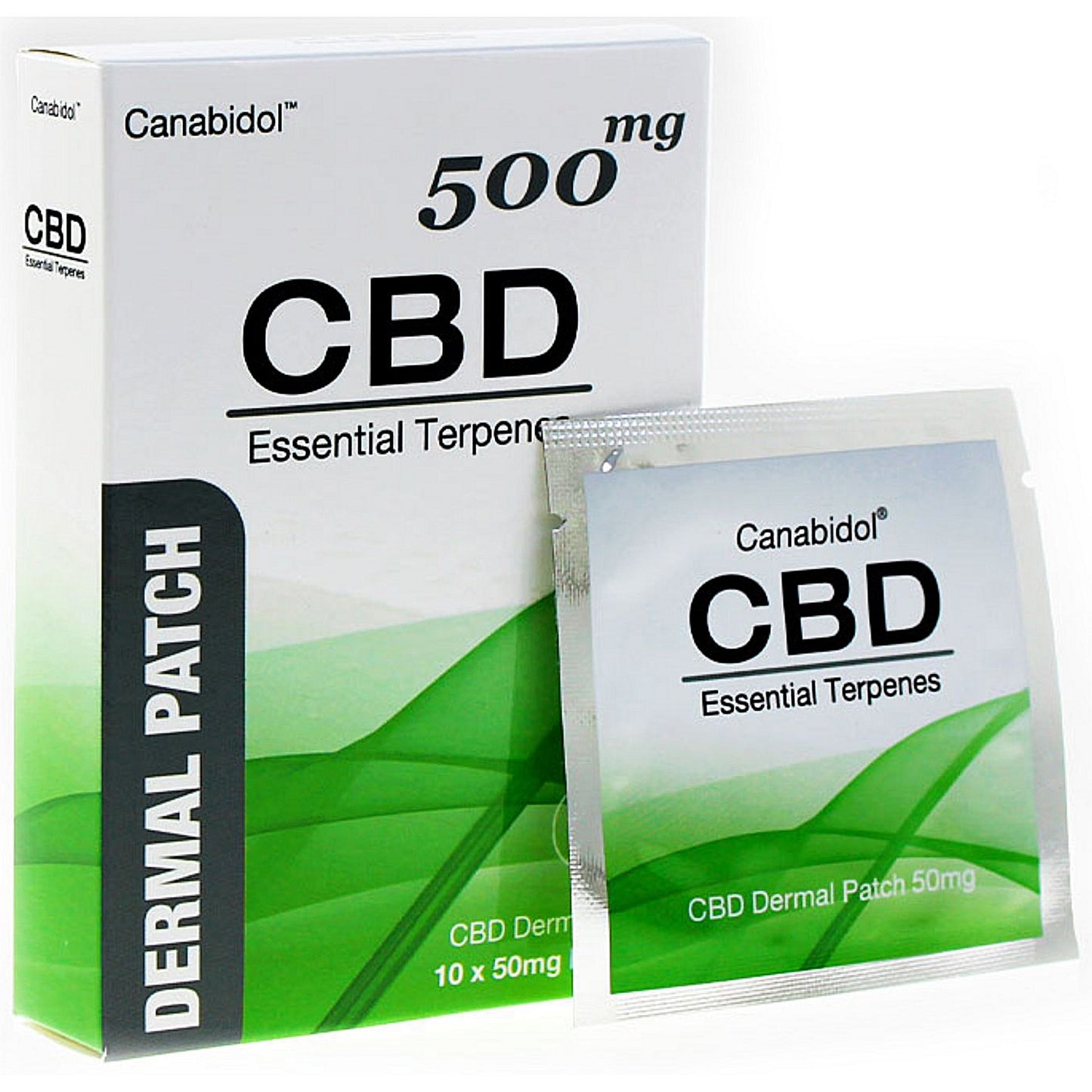 Canabidol Cbd Dermal Patch, 70x70mm, 500mg, Pack of 10