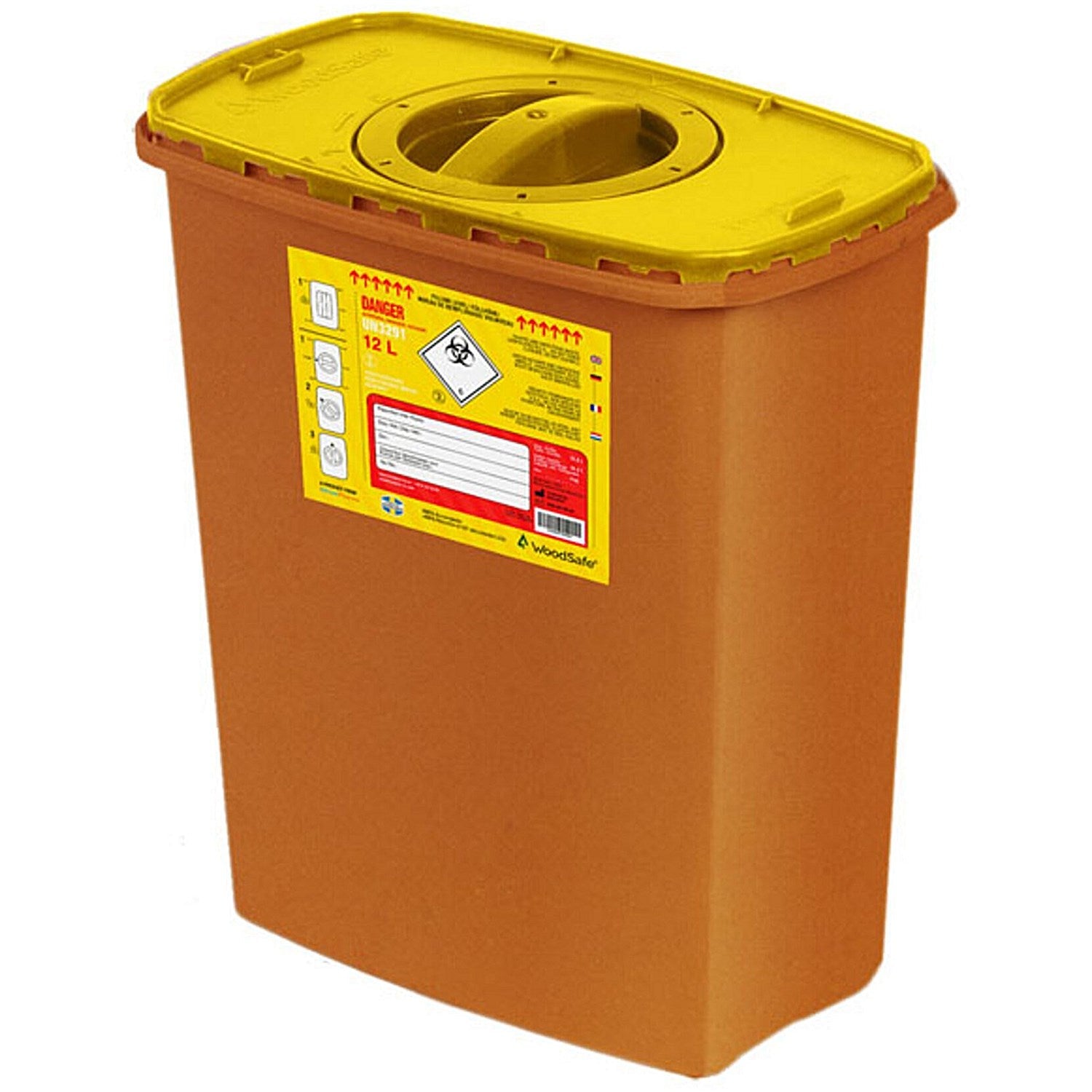 Woodsafe Sharps Bin Lid And Screw Fit Cap, 12 Litre Easy2Order : CM0924