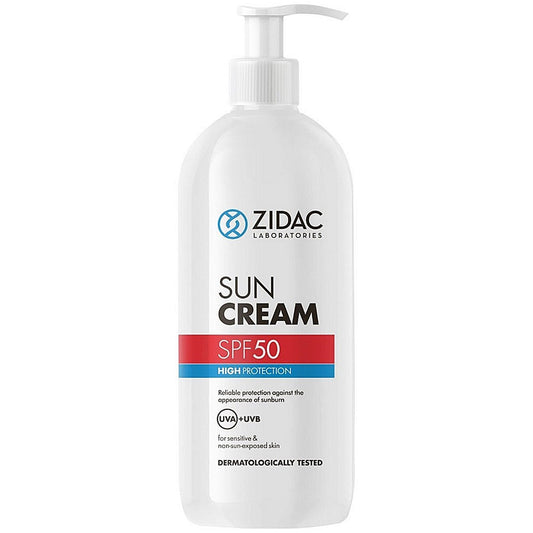 Zidac Sun Cream, SPF50, 500ml, Pack of 6 Easy2Order : CM1795
