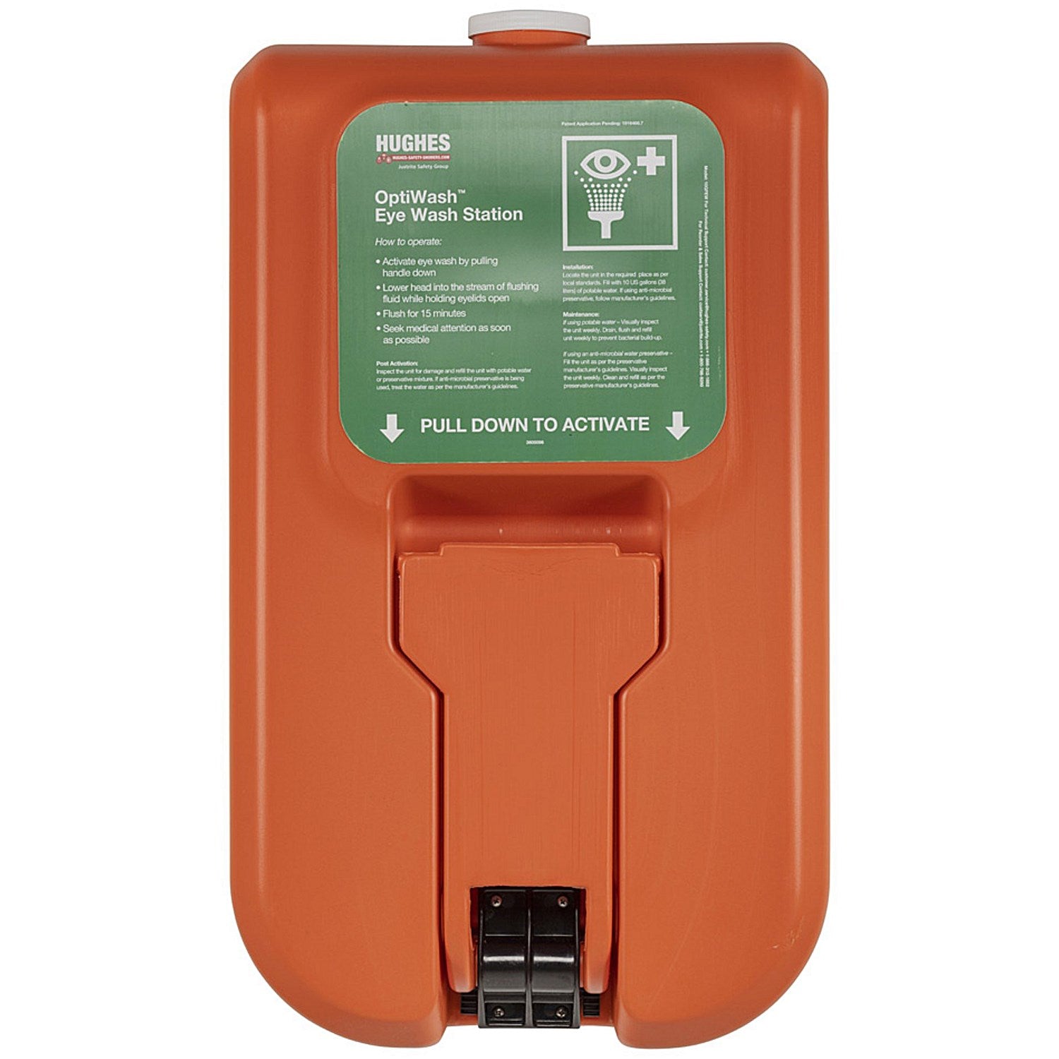 Click Medical Wall Mounted Self Contained Gravity Fed Eye Wash Station, 38l
