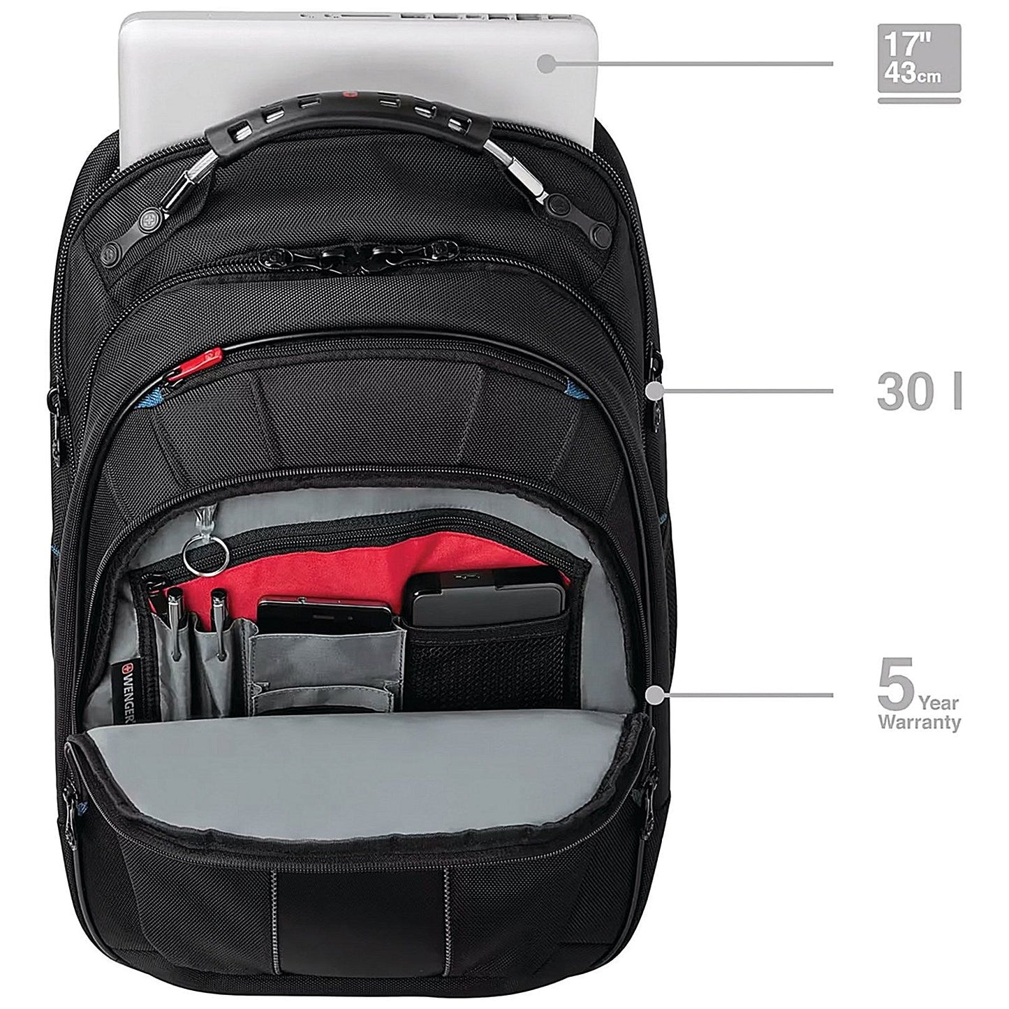Wenger Carbon 17 Inch Laptop Backpack Black