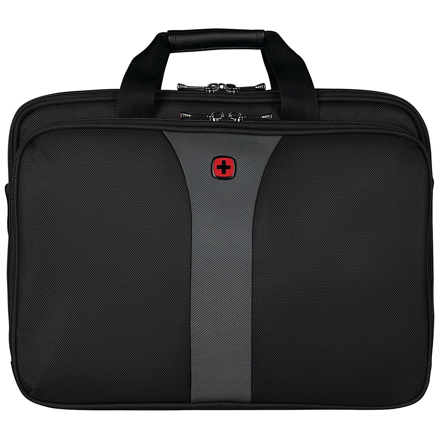 Wenger Legacy Triple Gusset Laptop Case, For up to 17 Inch Laptops, Black/Grey