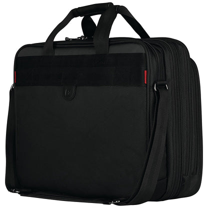 Wenger Legacy Triple Gusset Laptop Case, For up to 17 Inch Laptops, Black/Grey