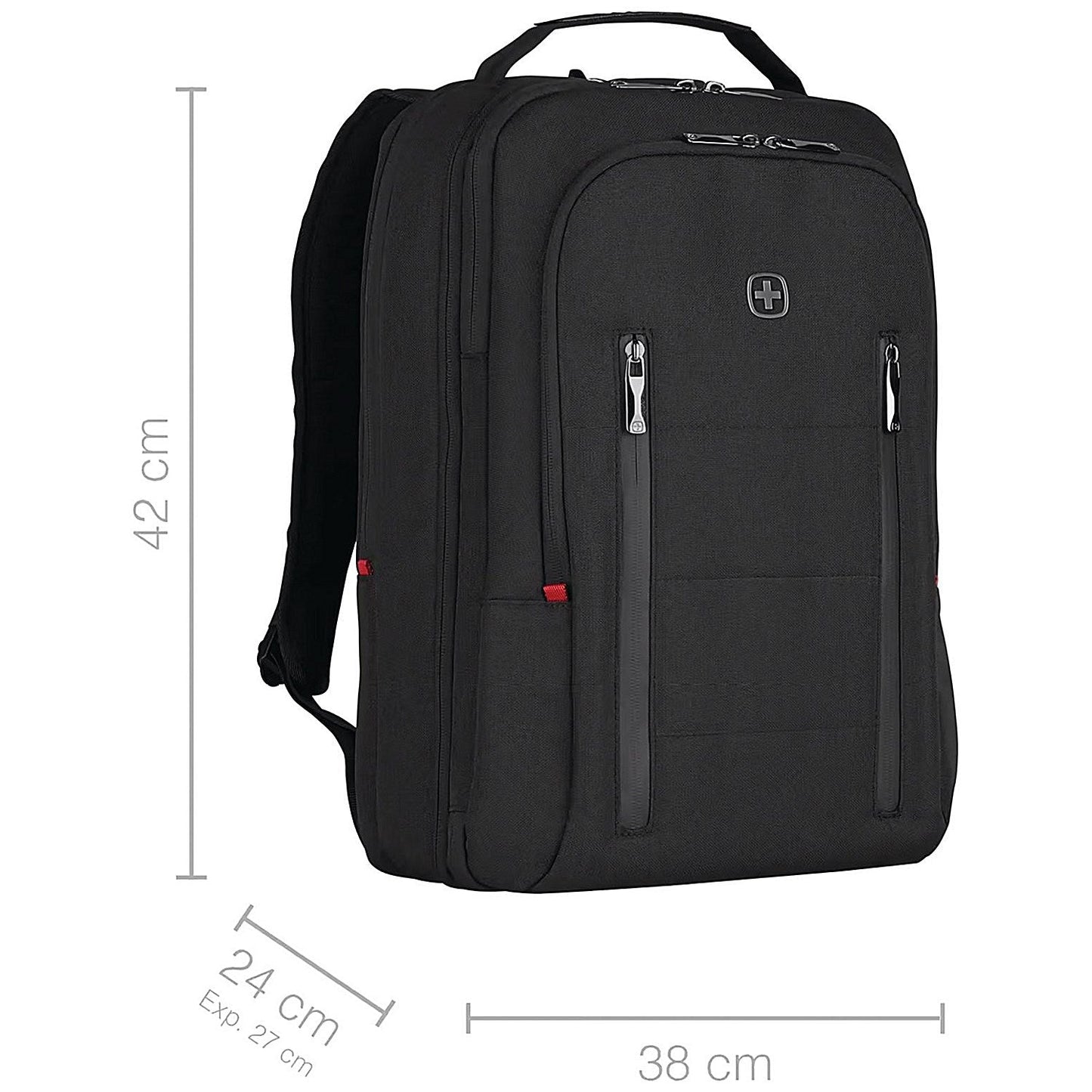Wenger City Traveller Carry-On 16 Inch Backpack with Tablet Pocket Black