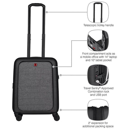 Wenger Syntry Carry-On Case with Laptop Compartment Black and Grey 606490