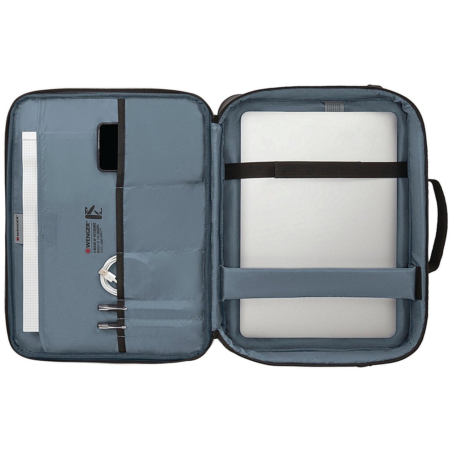 Wenger BQ Clamshell Opening Case, For up to 16 Inch Laptops, Black