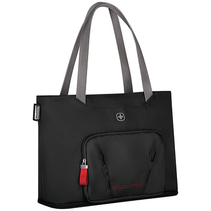 Wenger Motion Deluxe Laptop Tote Bag with Tablet Pocket, For up to 15.6 Inch Laptops, Black
