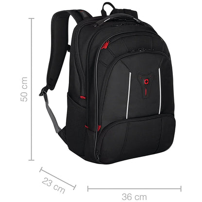 Wenger Carbon Pro Business Backpack with 15.6 Inch Laptop Sleeve and Tablet Pocket Black