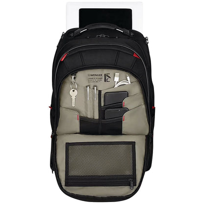 Wenger Carbon Pro Business Backpack with 15.6 Inch Laptop Sleeve and Tablet Pocket Black