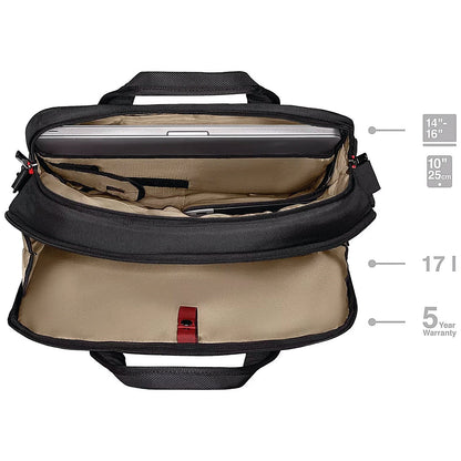 Wenger Cosmic Brief 14-16 Inch Laptop Briefcase with Tablet Pocket Black