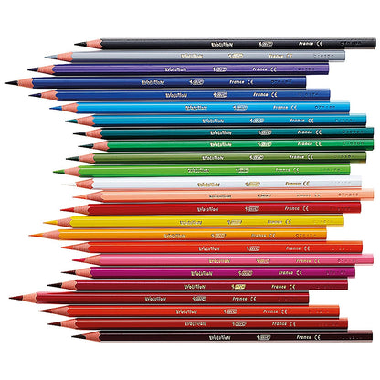 Bic Kids Evolution Colouring Pencils, Vivid Assorted Colours, Wallet of 12