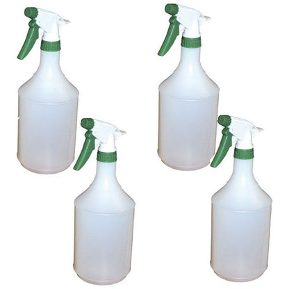 2Work Trigger Spray Refill Bottles, Green, Pack of 4