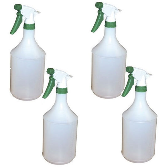 2Work Trigger Spray Refill Bottles, Green, Pack of 4