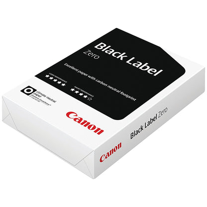 Canon A4 Black Label Zero Paper, White, 75gsm, Box (5 x 500 Sheets)