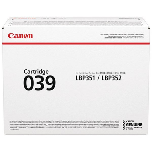 Canon 039 Toner Cartridge Black 0287C001