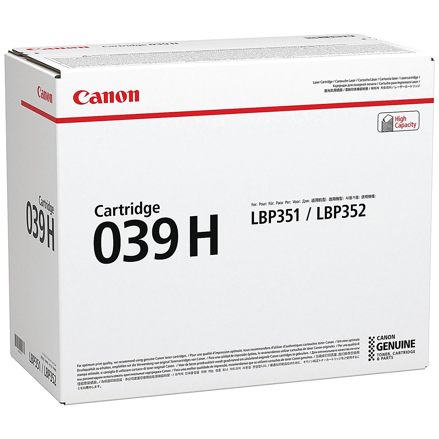 Canon CRG 039H Black High Yield Laser Toner Cartridge