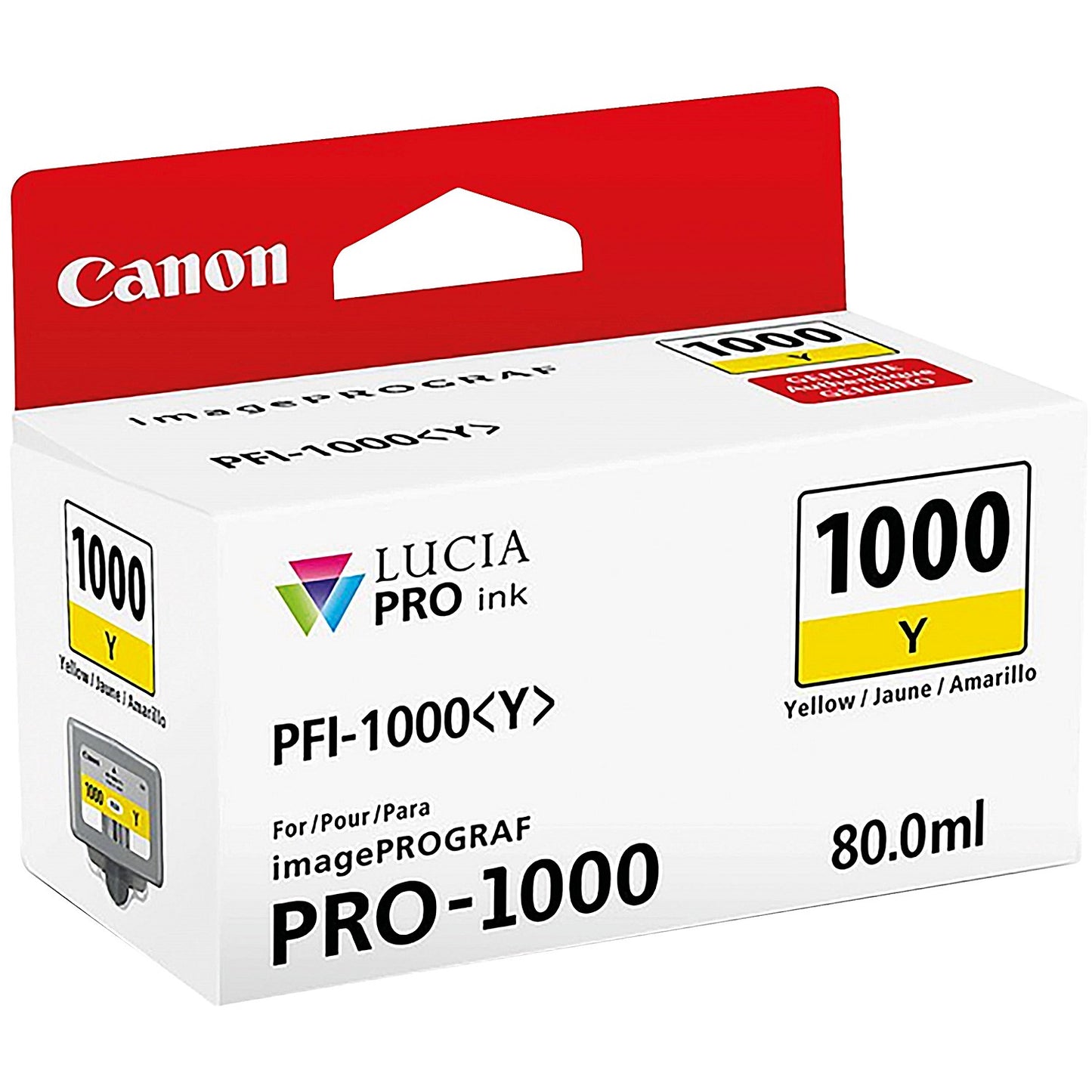 Canon PFI-1000Y Ink Cartridge Yellow 0549C001