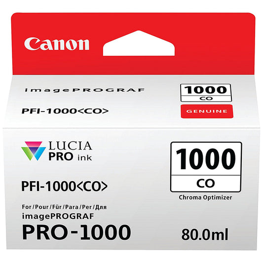 Canon PFI-1000CO Ink Cartridge Chroma Optimizer Clear 0556C001