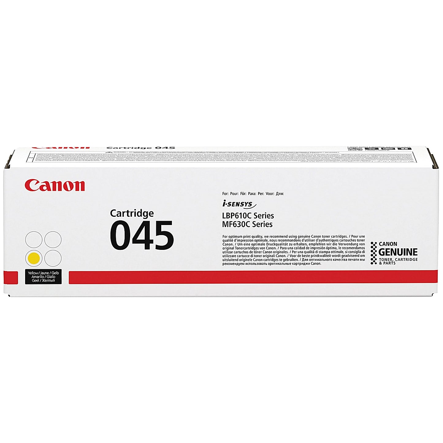 Canon 045Y Toner Cartridge Yellow 1239C002