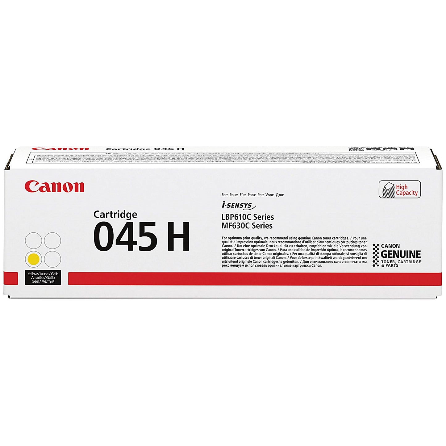 Canon 045H Toner Cartridge High Yield Yellow 1243C002