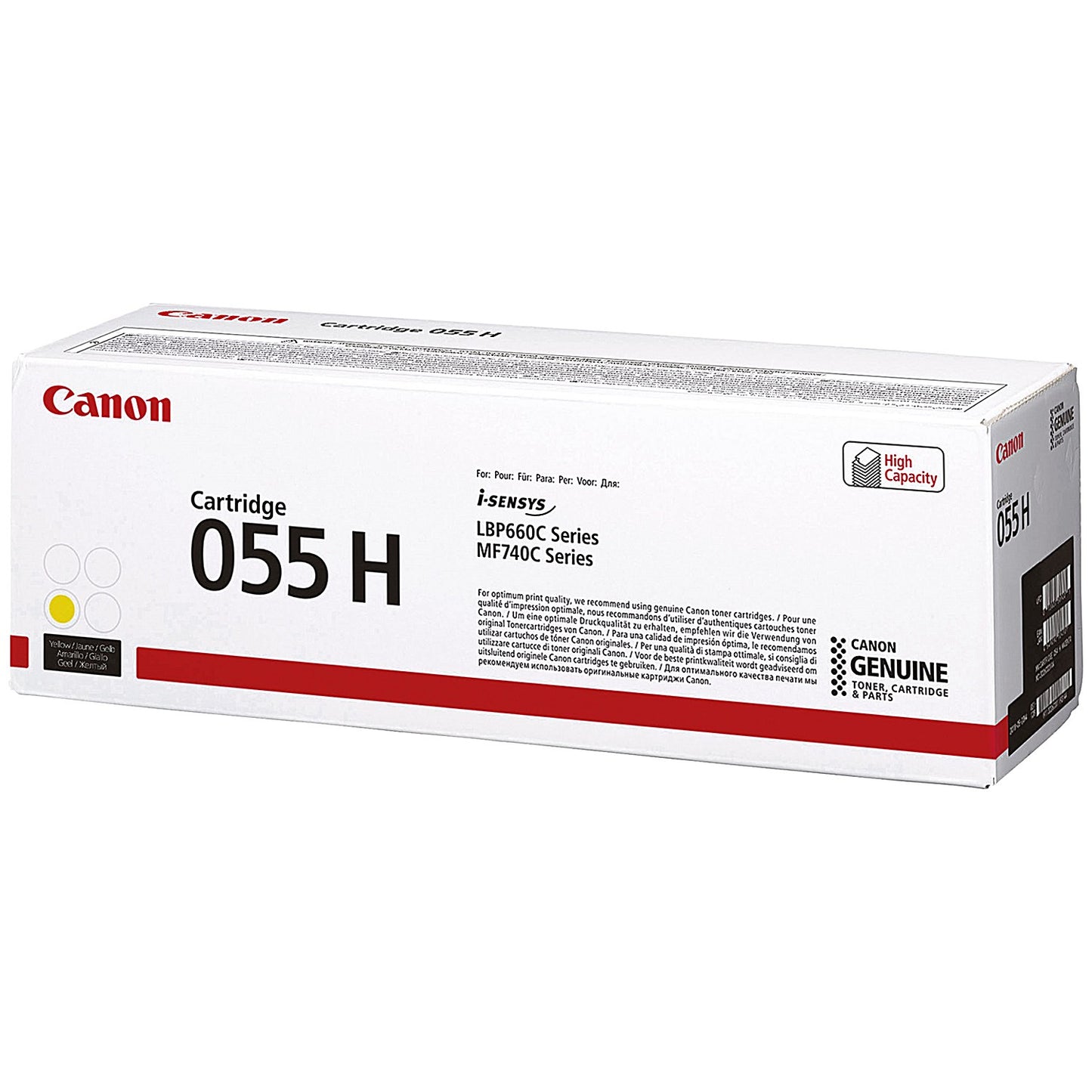 Canon 055H Toner Cartridge High Yield Yellow 3017C002