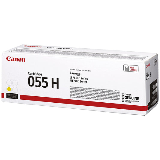 Canon 055H Toner Cartridge High Yield Yellow 3017C002