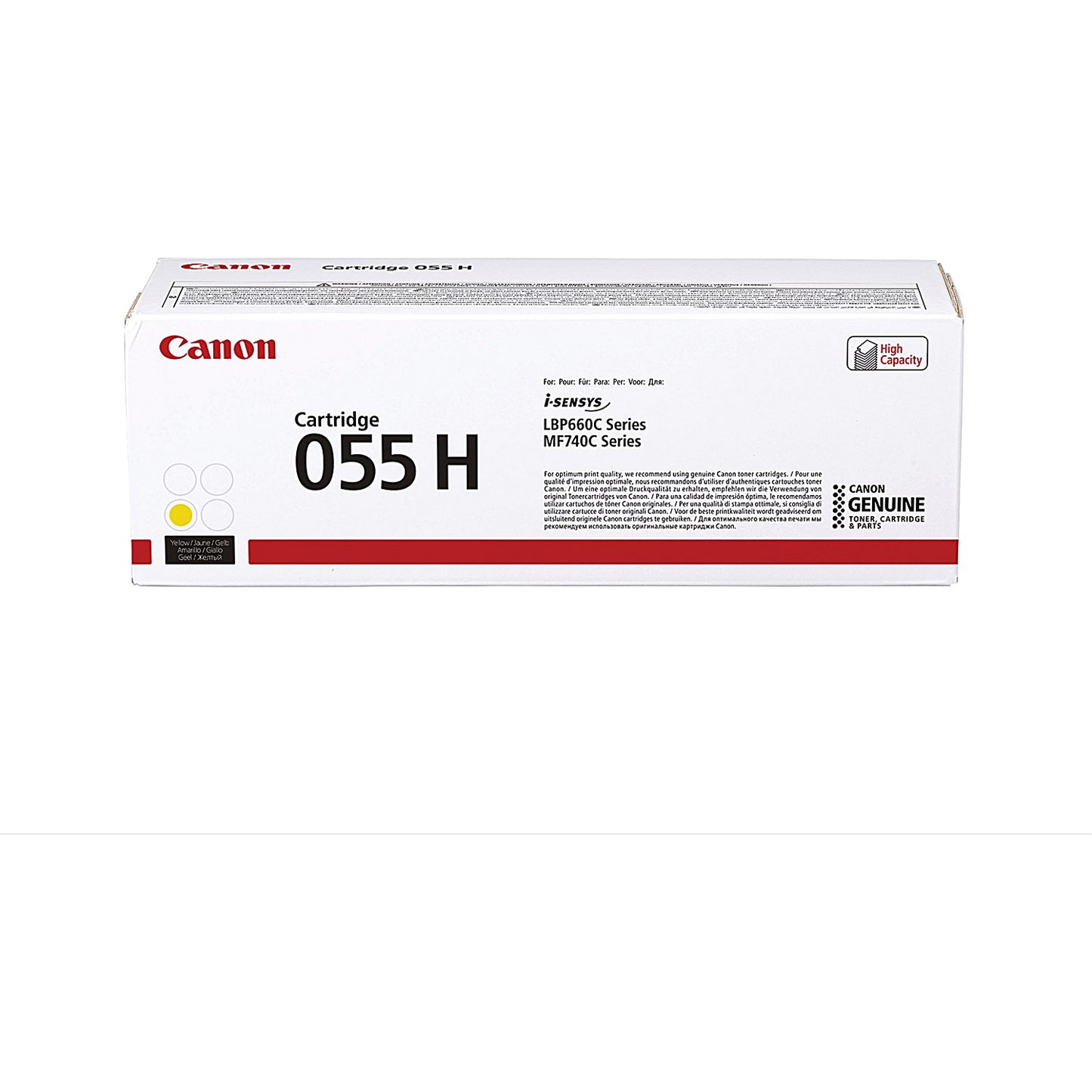 Canon 055H Toner Cartridge High Yield Yellow 3017C002