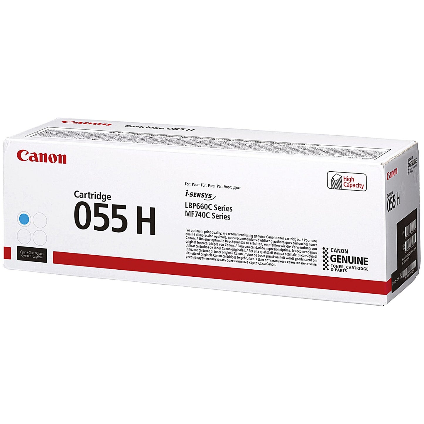 Canon 055H Toner Cartridge High Yield Cyan 3019C002