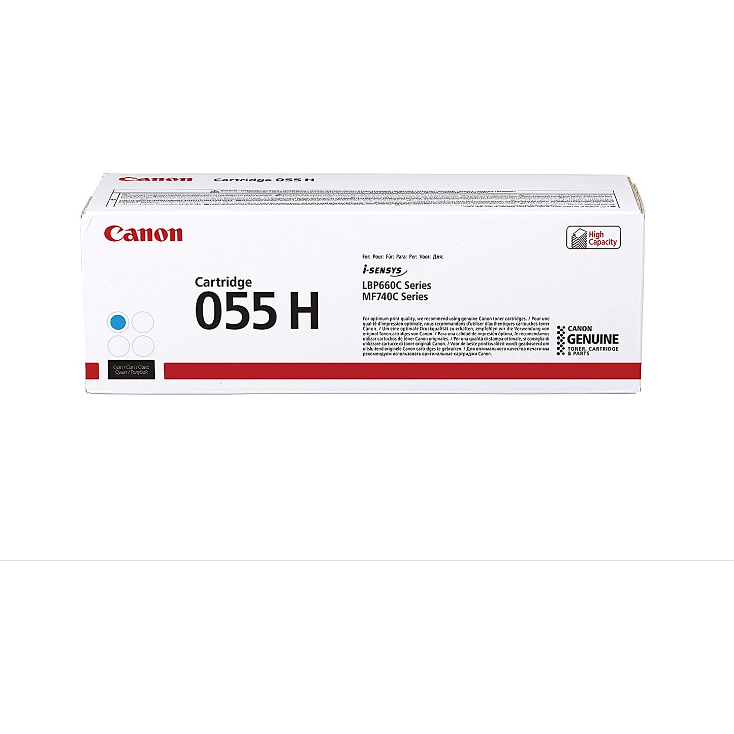 Canon 055H Toner Cartridge High Yield Cyan 3019C002