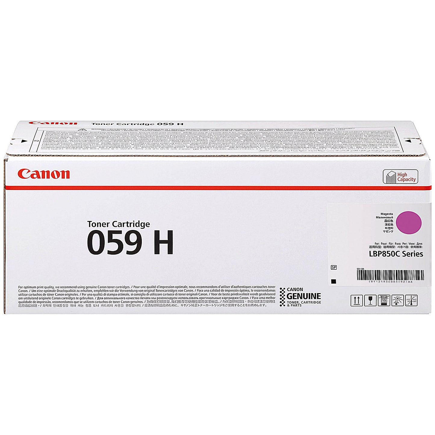 Canon 059H Toner Cartridge High Yield Magenta 3625C001